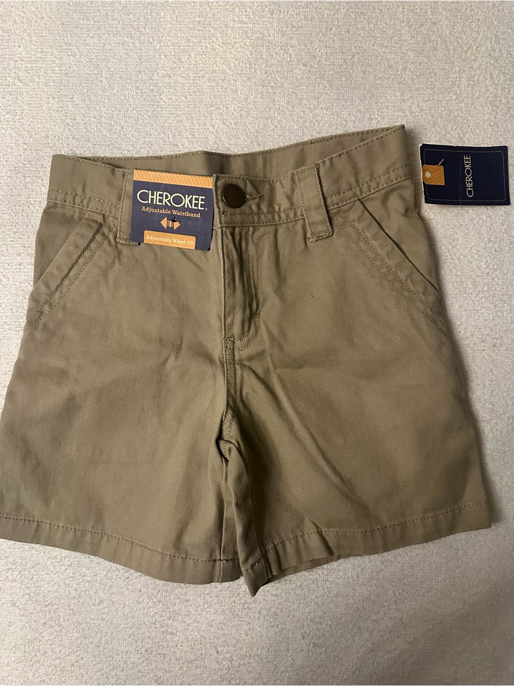 NWT Beige Shorts with Adjustable Waistband Toddler Boys Size 4T
